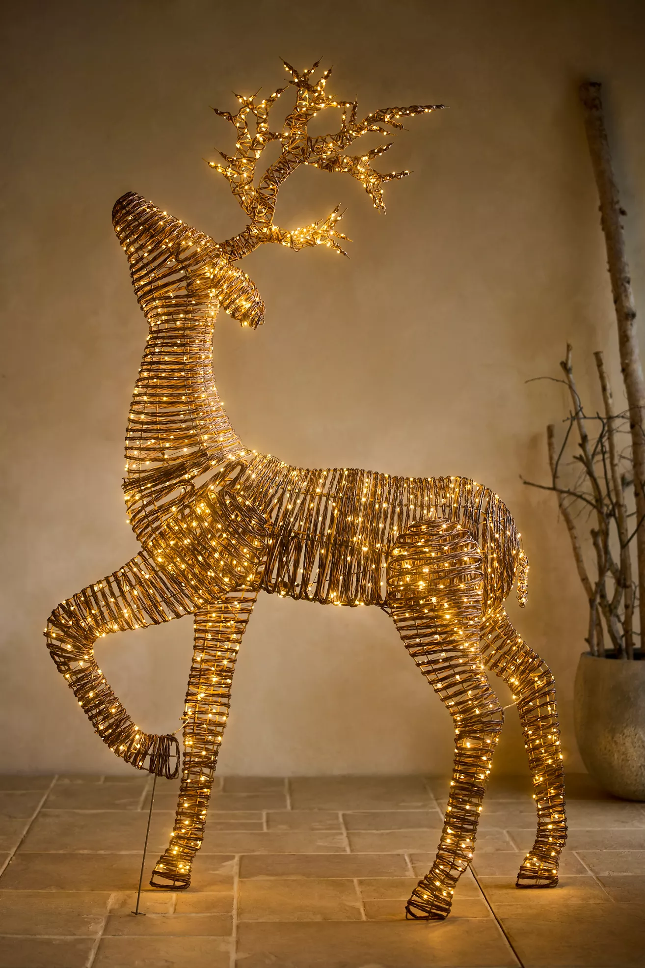 Terrain Illuminated Vine Prancing Reindeer - thumbnail 2