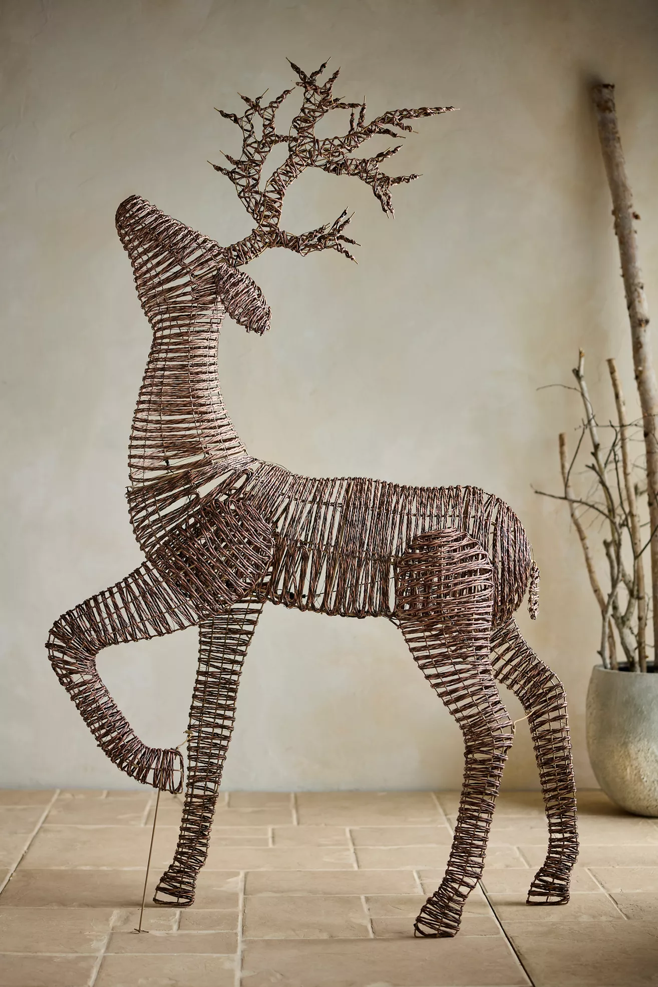 Terrain Illuminated Vine Prancing Reindeer - thumbnail 4