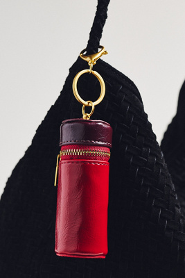 Anthropologie Lipstick Case Bag Charm In Red