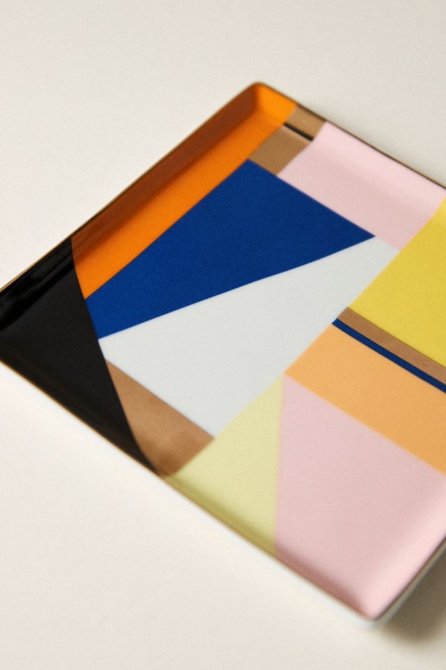 Colorblock Ceramic Trinket Dish #1