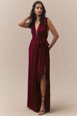 DIARRABLU Mailys Plunge Convertible Wrap Maxi Dress