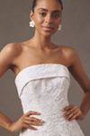 Anne Barge P.S. I Love You Strapless Jacquard A-Line Mini Dress