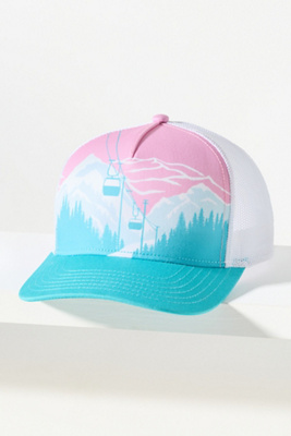 Beach Riot Ski Like A Girl Trucker Hat In Multi
