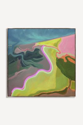 Lagoon with Neon Shoreline #1 Wall Art