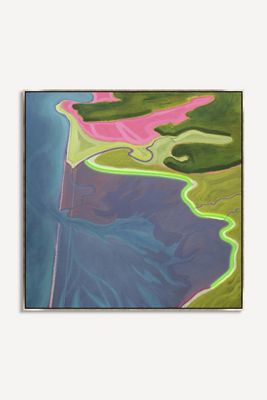 Lagoon with Neon Shoreline #2 Wall Art
