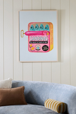 Anthropologie Sardines Tin Can By Baroo Bloom Wall Art In Multi