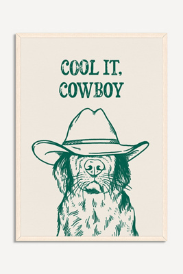 Anthropologie Cool It Cowboy By Tara Royle Wall Art In Green