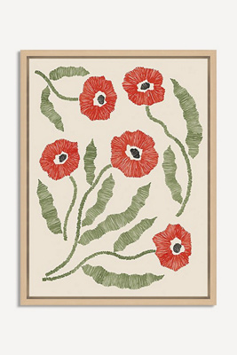 Anthropologie Embroidery Florals By Kristine Hegre Wall Art In Multi