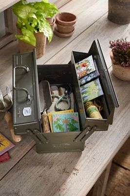 Toyo Steel Large Seed Storage Box, Green