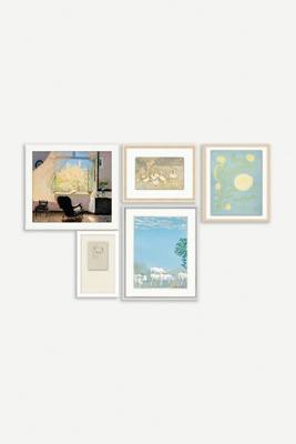 Anthropologie Spring Scenes Gallery Wall Art, Set Of 5 In Multi