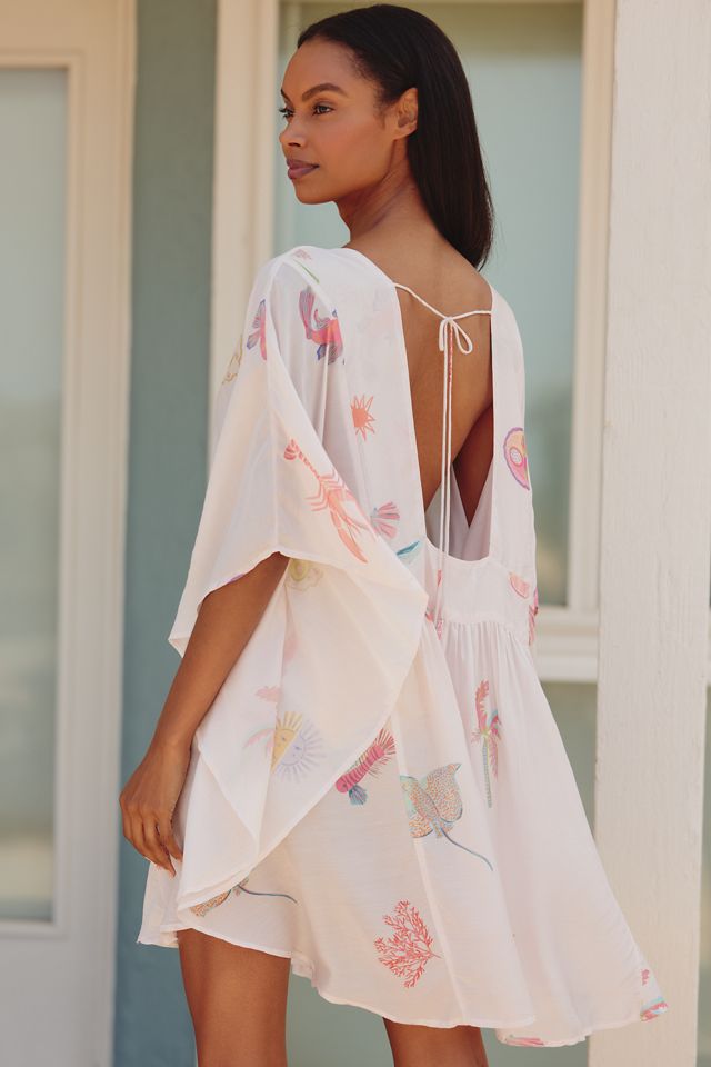 Pranella Yulia Treasure Island Printed Mini Cover-Up Kaftan #1