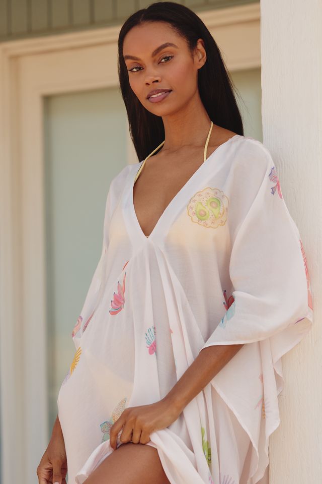 Pranella Yulia Treasure Island Printed Mini Cover-Up Kaftan #2