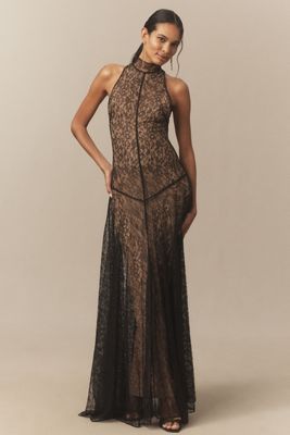 De La Vali Foehn Halter Maxi Dress