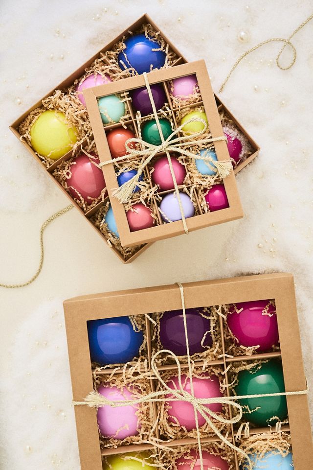 4" Shining Ball Ornaments, Set of 9 #2