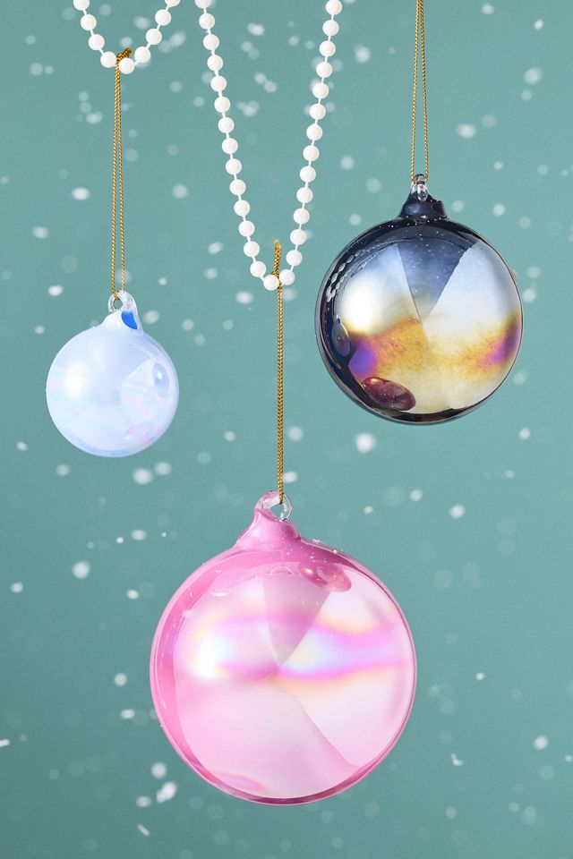 4" Shining Ball Ornaments, Set of 9