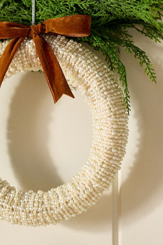 Pearl Bow Wreath #1