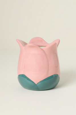 Bando Ceramic Tulip Pencil Cup In Pink