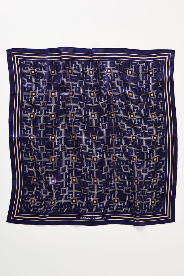 Elegancia Tropical Royal Labyrinth Silk Scarf #1