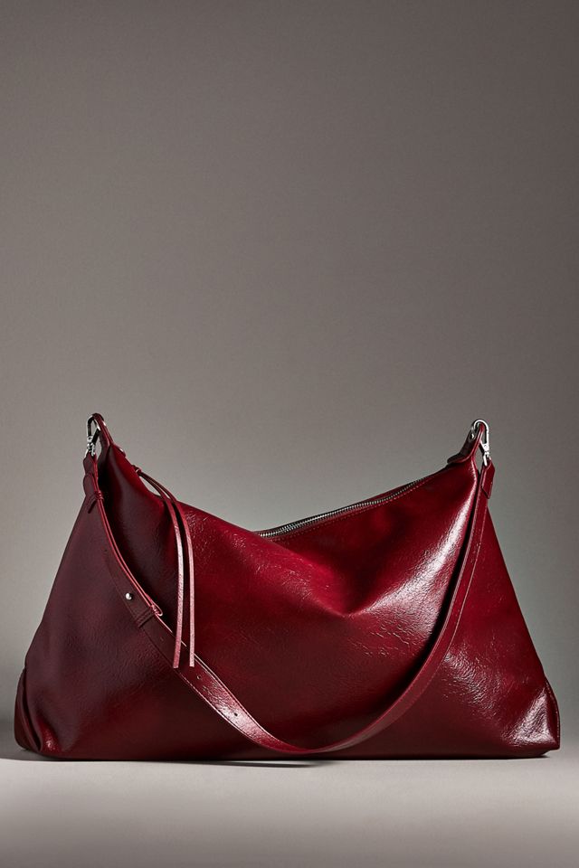 Melie Bianco Faux-Leather Slouchy Bag