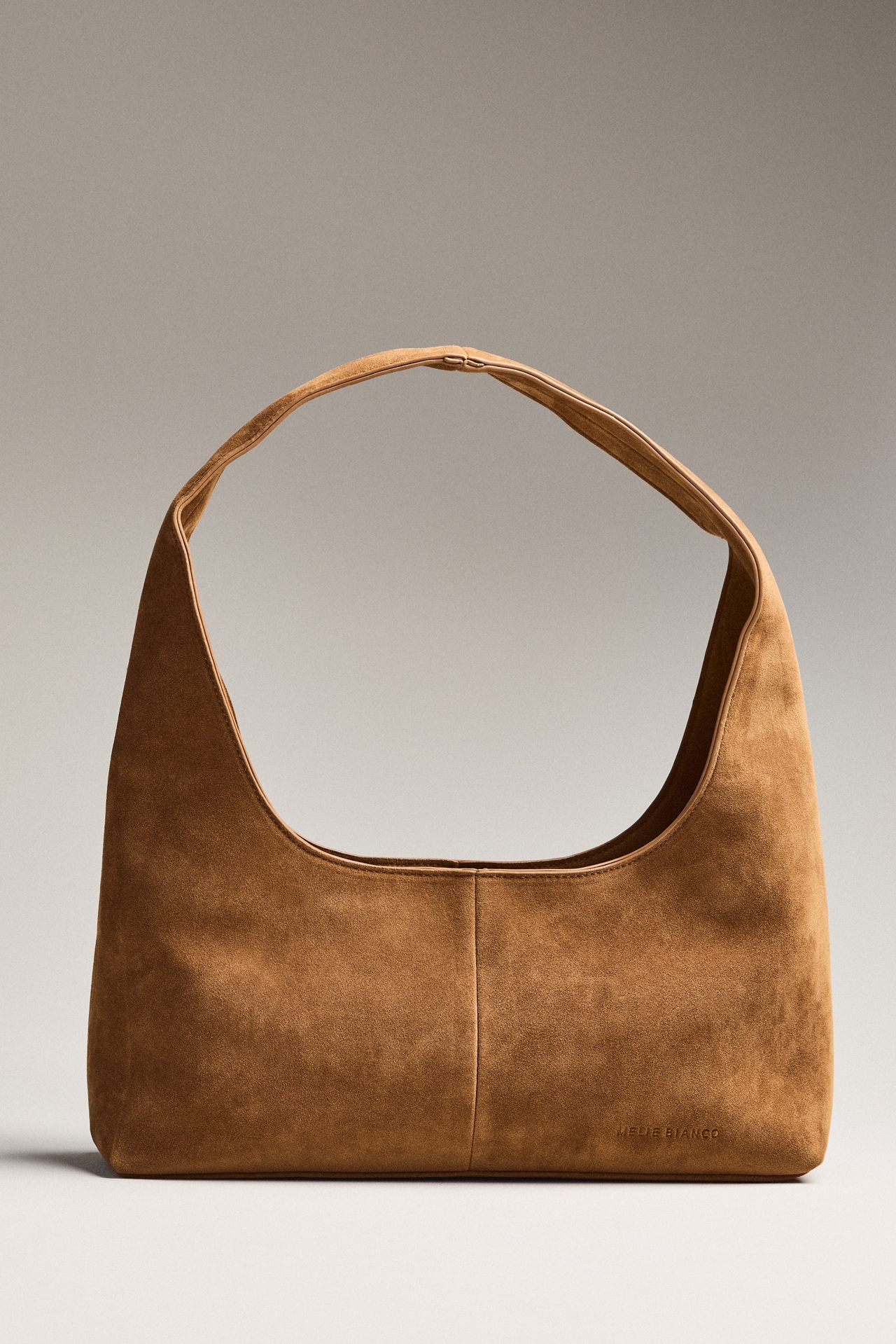Melie Bianco Reina Faux-Suede Studded Shoulder Bag