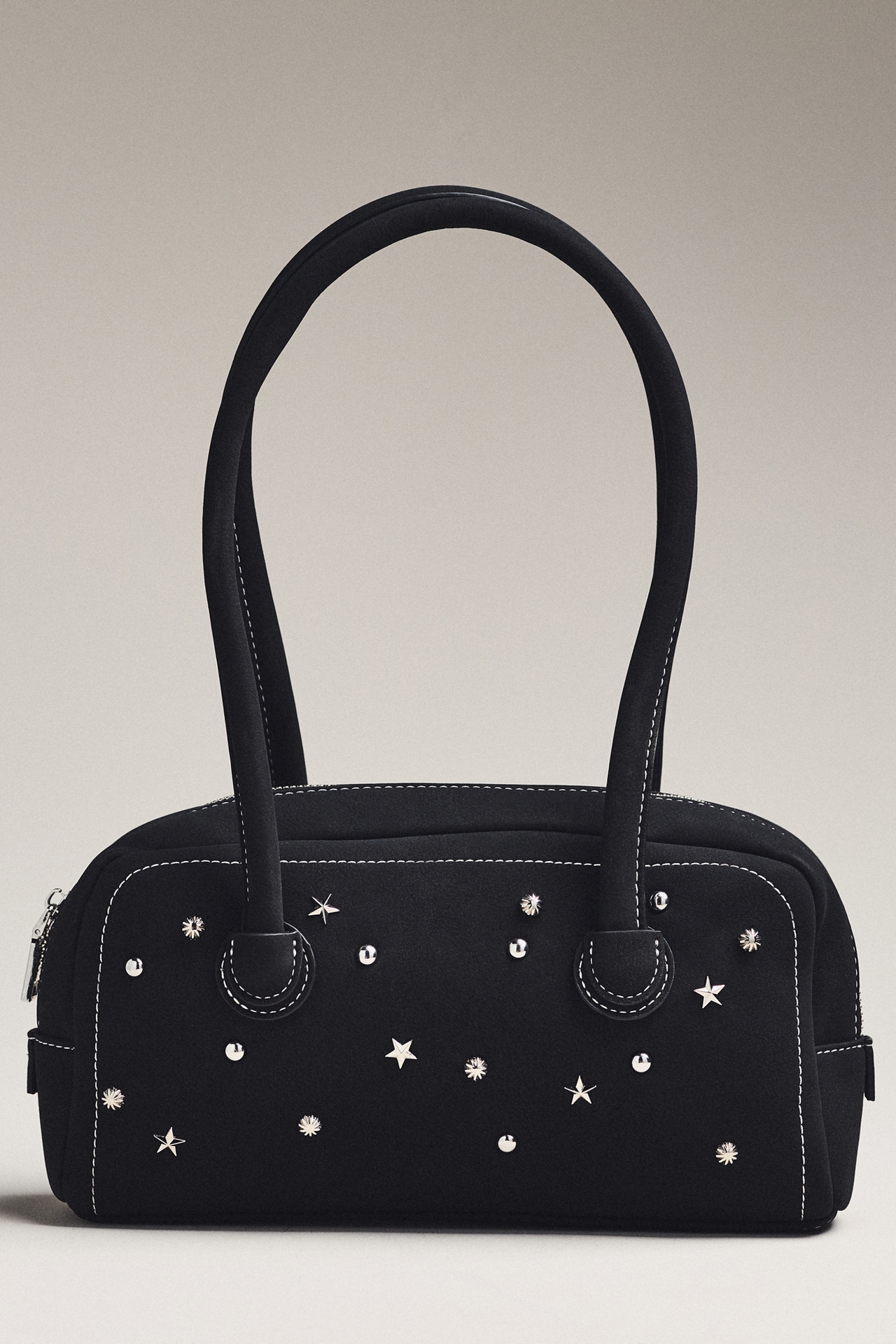 Melie Bianco Kennedy Faux-Suede Studded Shoulder Bag