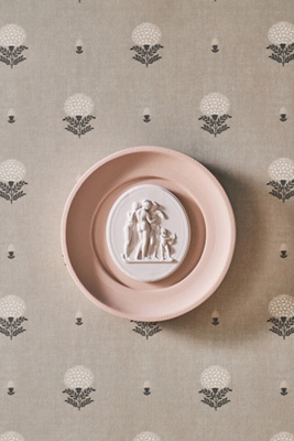 Statuette Hand-cast Plaster Blush Framed Intaglio Wall Art