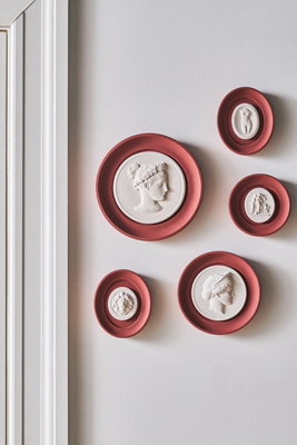 Statuette Plaster Framed Intaglio Gallery Wall Charm