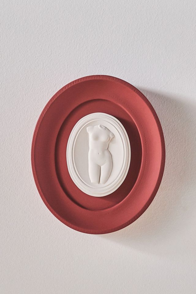 STATUETTE Rouge Plaster Framed Intaglio Gallery Wall Charm #1