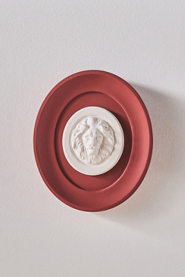 Statuette Hand-cast Plaster Rouge Framed Intaglio Wall Art