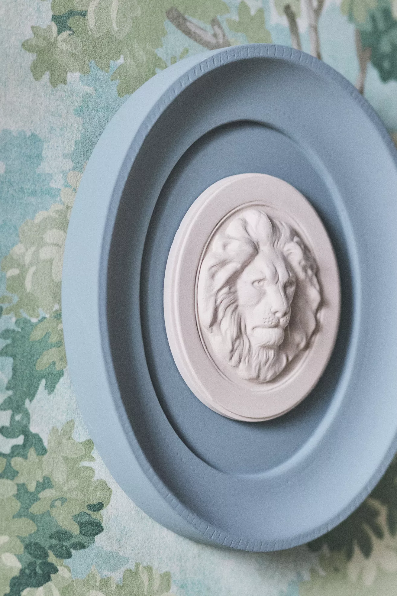 STATUETTE Blue Plaster Framed Intaglio Gallery Wall Charm - thumbnail 8