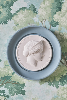 Statuette Plaster Framed Intaglio Gallery Wall Charm