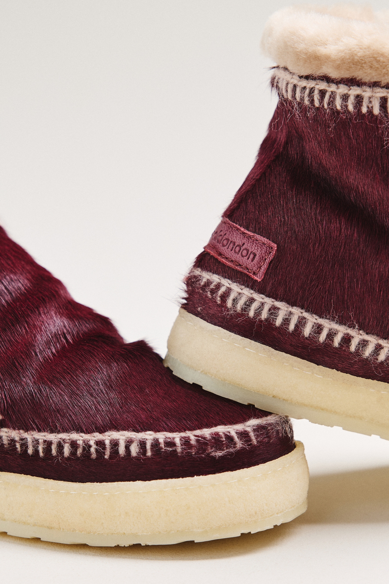 Laidback London Setsu Crochet Crepe Ankle Boots