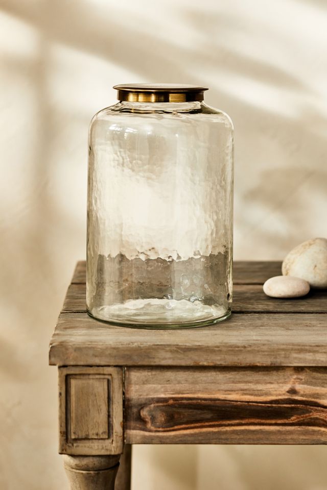 Hammered Glass Terrarium with Lid #2