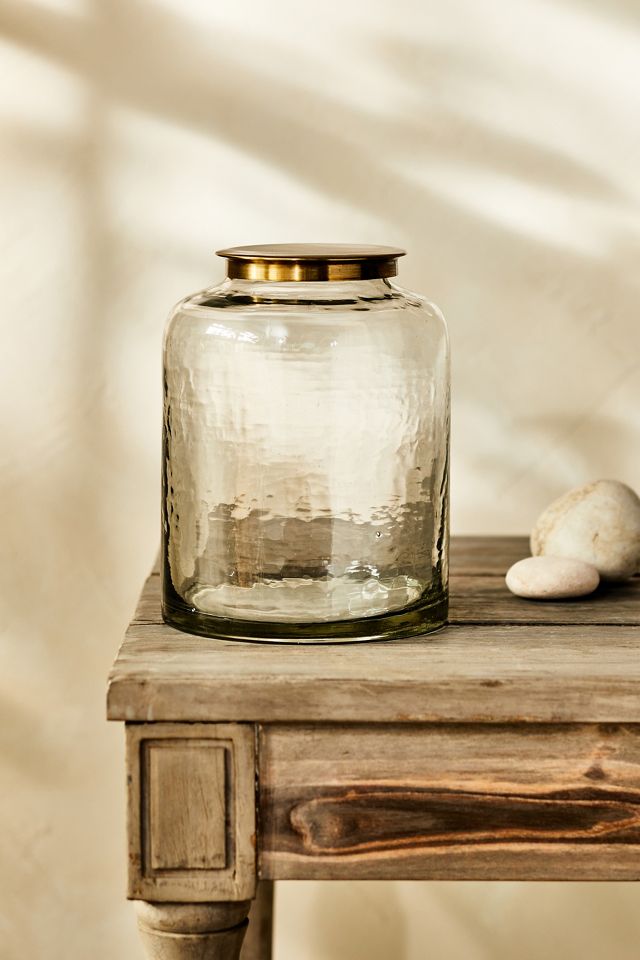 Hammered Glass Terrarium with Lid #3