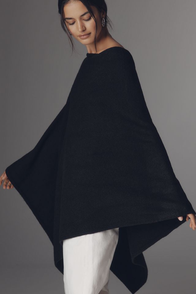 Flat White Lightweight Poncho Sweater #3