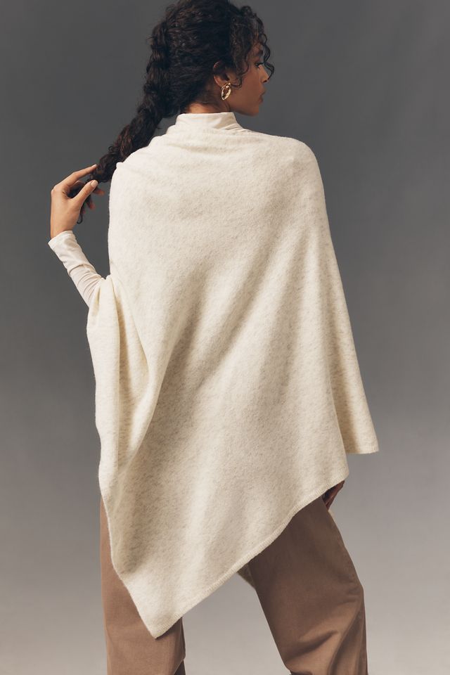 Flat White Lightweight Poncho Sweater #2