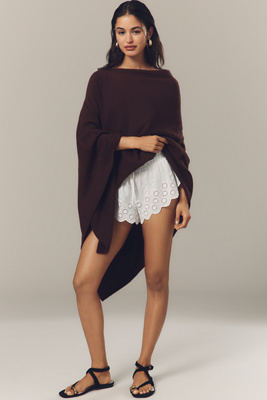Poncho en maille légère en chez Anthropologie - Flat White - Modalova