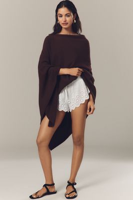 Flat White Lightweight Poncho Sweater