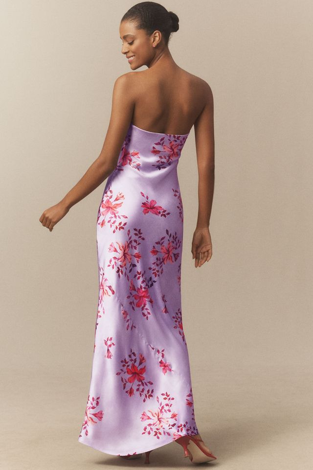 BHLDN Nesta Strapless Scarf Satin Slip Dress #1