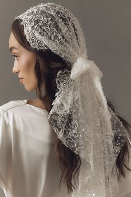 Enaura Lace Bridal Hair Scarf