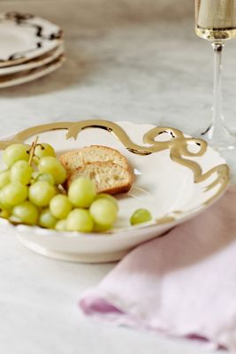 Benedita Gold Bow Stoneware Bowls, Set of 4