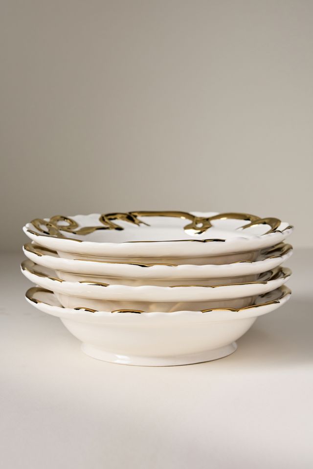 Benedita Gold Bow Stoneware Bowls, Set of 4 #1