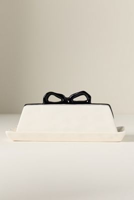 Benedita Bow Ceramic Stoneware Butter Dish