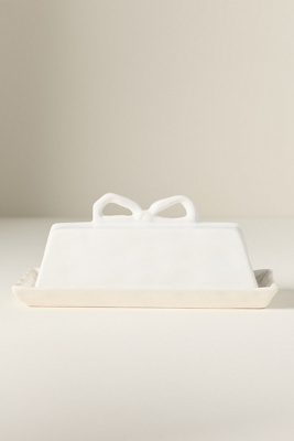 Benedita Bow Ceramic Stoneware Butter Dish