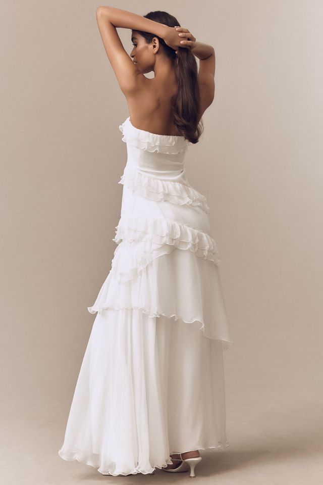 AMUR Harrison Strapless Silk Ruffle Gown #2