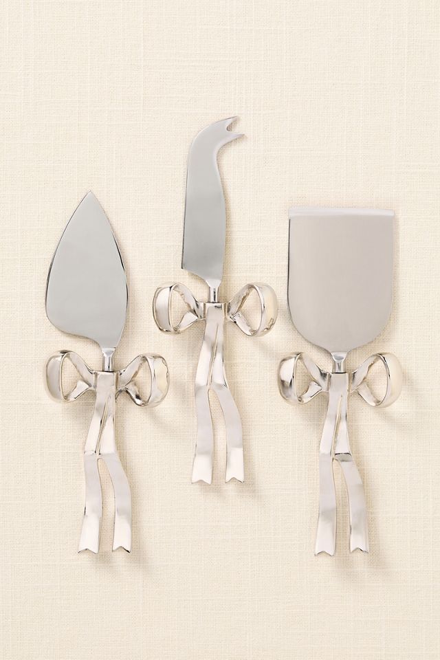 Benedita Stainless Steel Bow Cheese Knives, Set of 3 #1