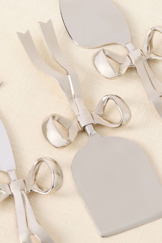 Benedita Stainless Steel Bow Cheese Knives, Set of 3 #2