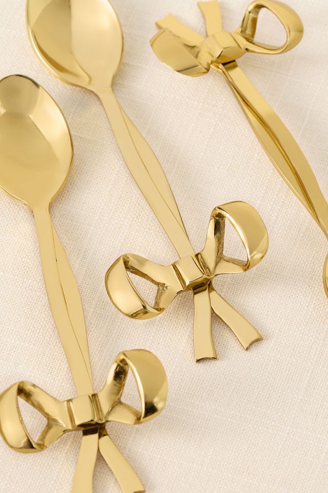 Benedita Stainless Steel Bow Teaspoons, Set of 4 #2