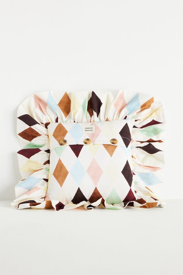 Damson Madder Cotton Printed Pillow #1
