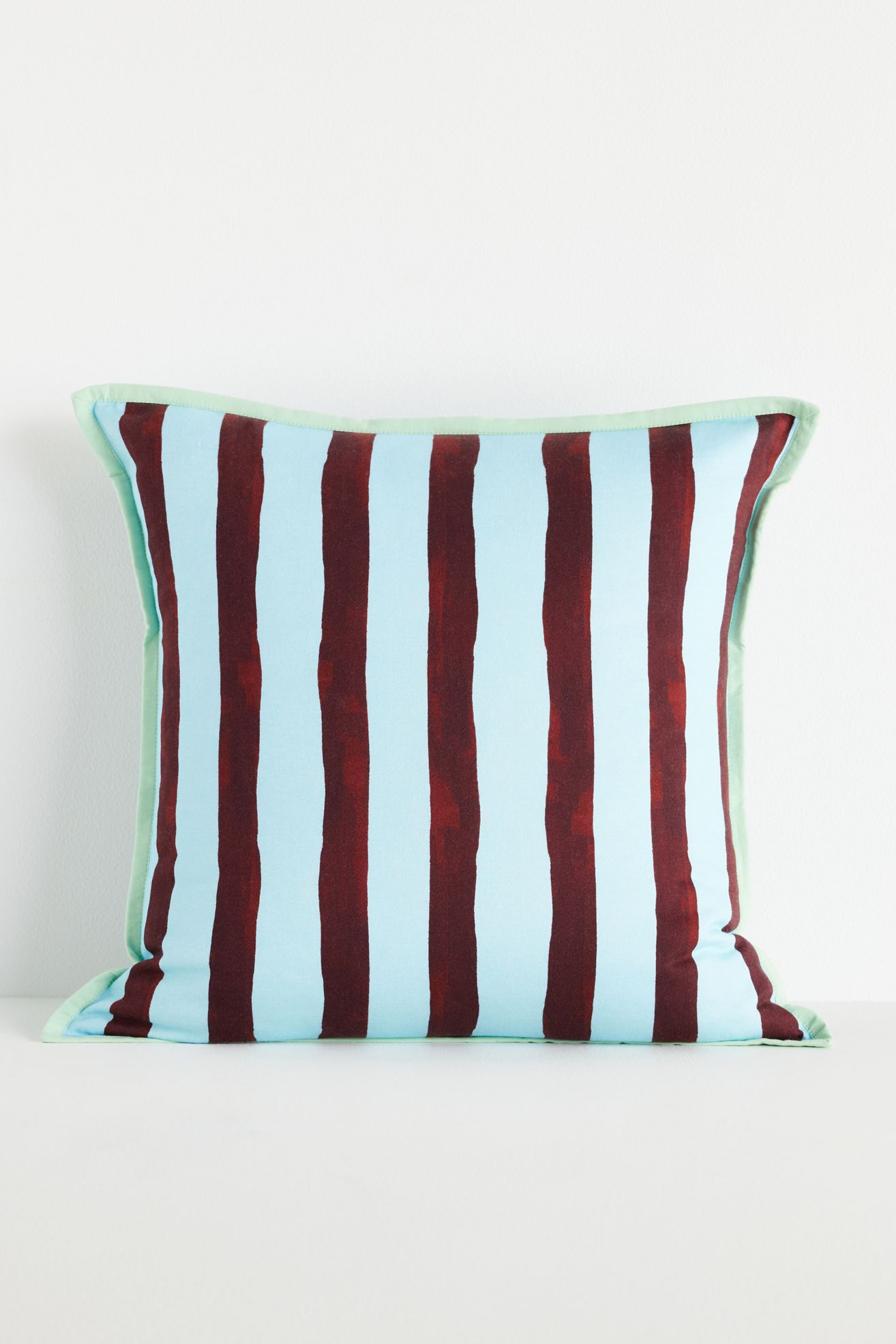 Damson Madder Cotton Printed Pillow - Sky, One Size